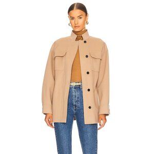 THEORY Belted Wool-cashmere Cargo Coat In Brown Retail $645